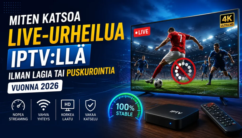 Live-urheilua IPTV:llä ilman lagia ja puskurointia