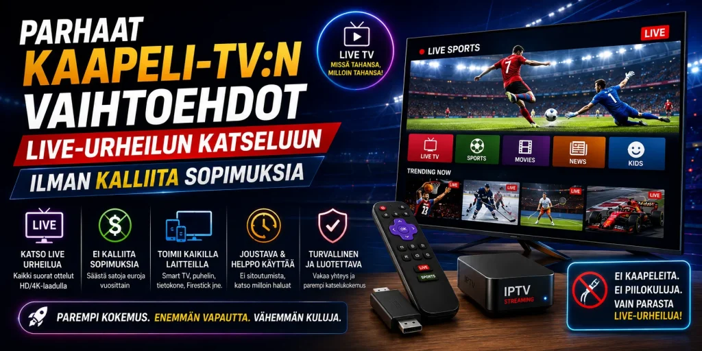 kaapeli-TV:n vaihtoehdot live-urheiluun